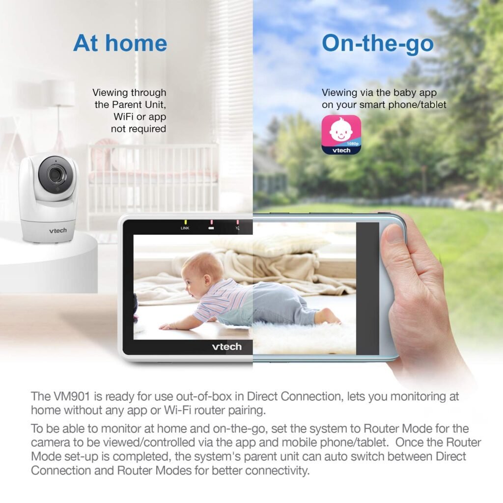 VTech Upgraded Smart WiFi Baby Monitor